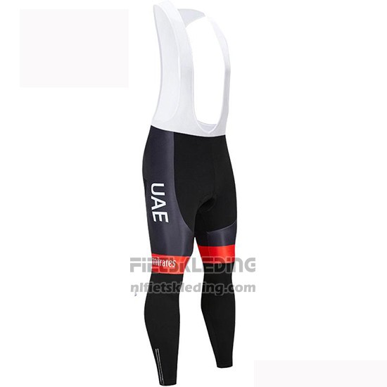 2019 Fietskleding UCI Wereldkampioen Uae Wit Rood Lange Mouwen en Koersbroek